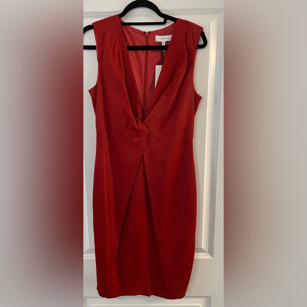 Reiss Mosaic Twist Front Dress